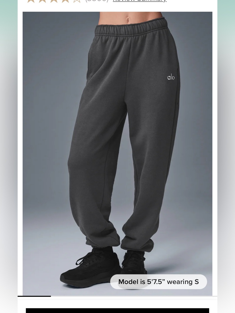 ALO Yoga Charcoal Gray women’s sweatpants
